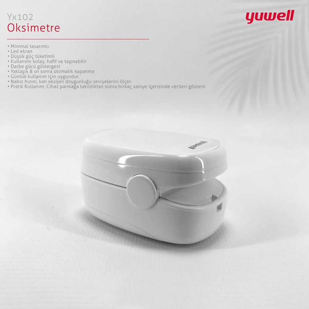 Yuwell Parmak Tipi Oksimetre Nabız ve Oksijen Ölçer YX102