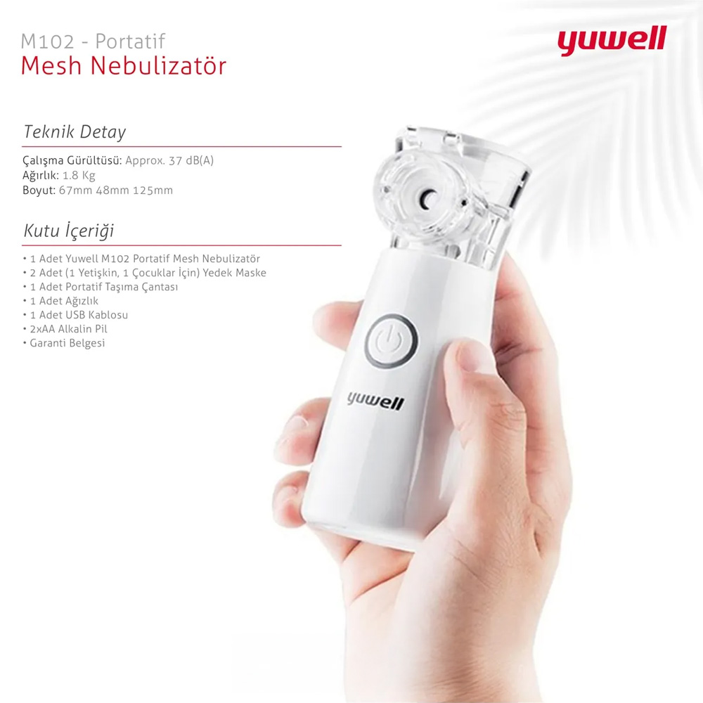 Yuwell M102 Portatif Mesh Nebulizatör