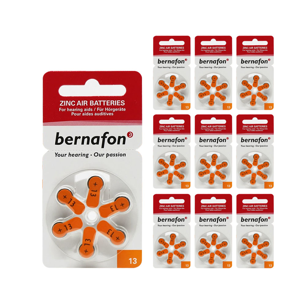 Bernafon 13 Numaralı İşitme Cihazı Pili 6'lı (10 Paket)