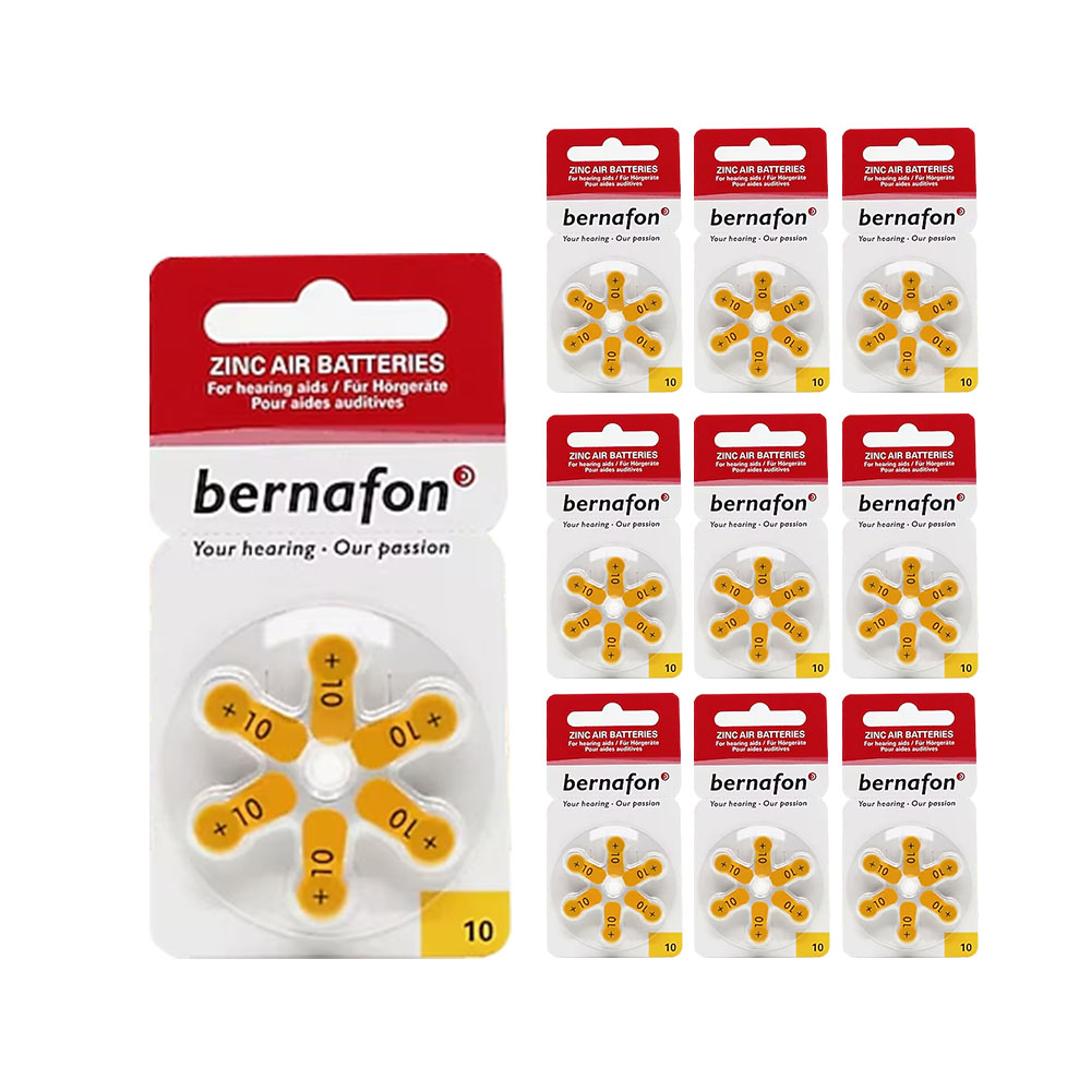 Bernafon 10 Numaralı İşitme Cihazı Pili 6'lı (10 Paket)