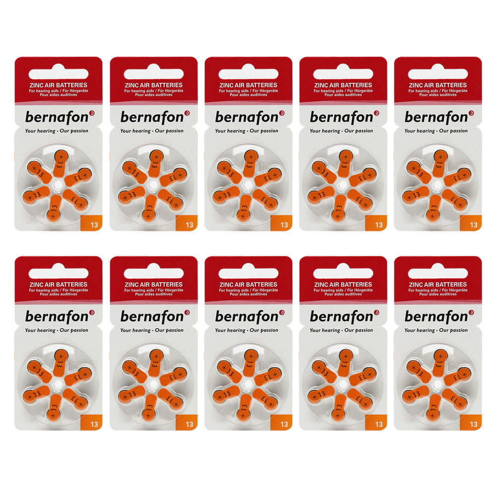 Bernafon 13 Numaralı İşitme Cihazı Pili 6'lı (10 Paket)