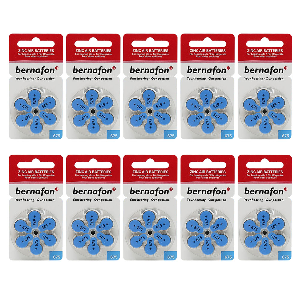 Bernafon 675 Numaralı İşitme Cihazı Pili 6'lı (10 Paket)