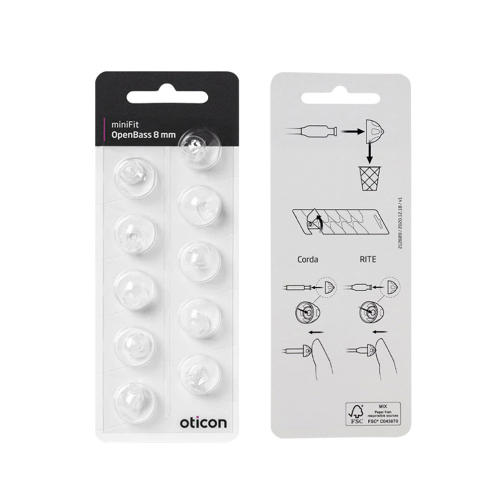 Oticon MiniFit OpenBass 8mm İşitme Cihazı dome/kubbe