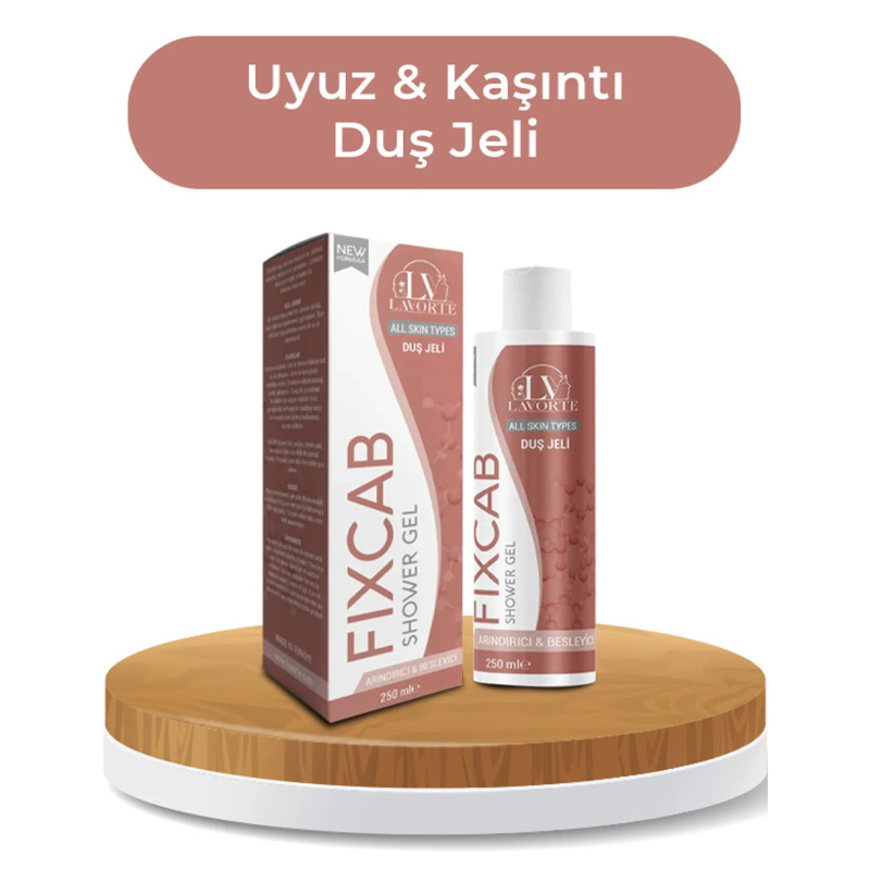LavorTe FixCab Kaşıntı Karşıtı Duş Jeli – Uyuz ve Yoğun Kaşıntı İçin Hassas Ciltler İçin Rahatlatıcı Temizlik
