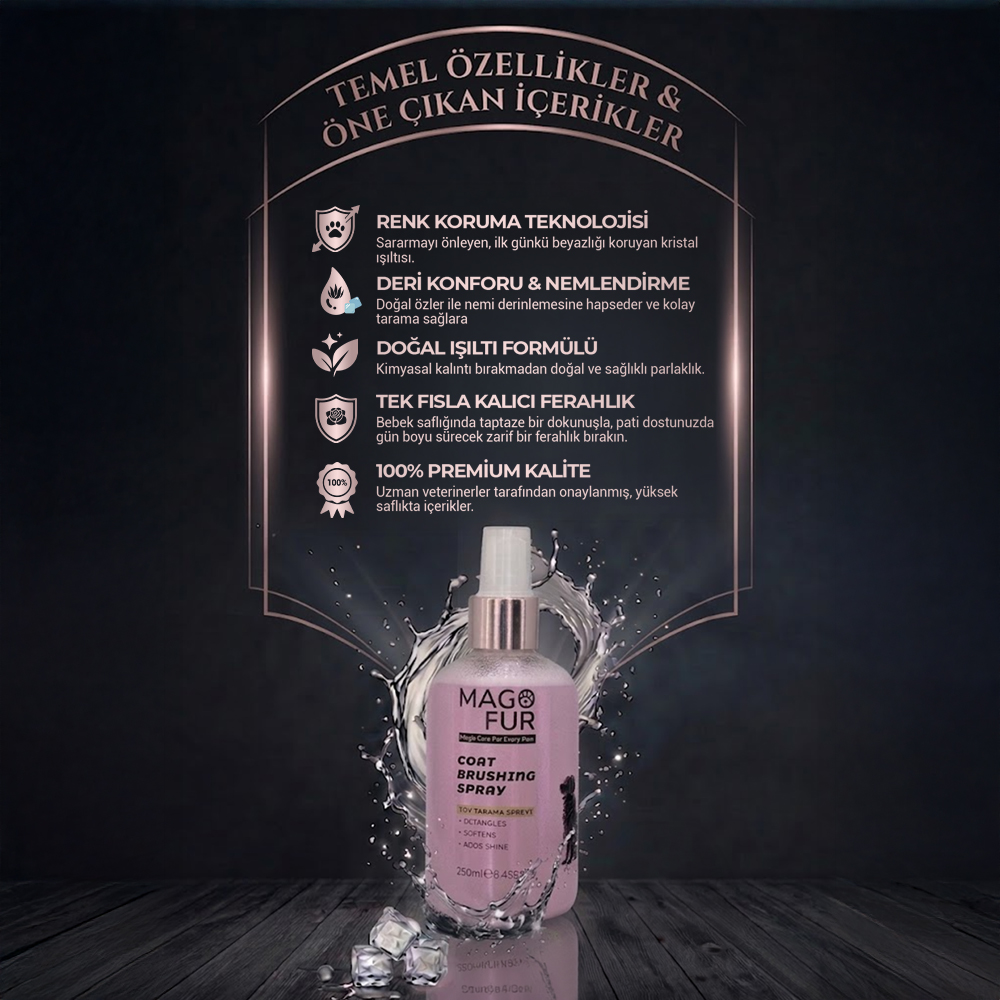 Mago Fur Köpekler İçin Tüy Tarama ve Kıtık Açma Spreyi 250 ML
