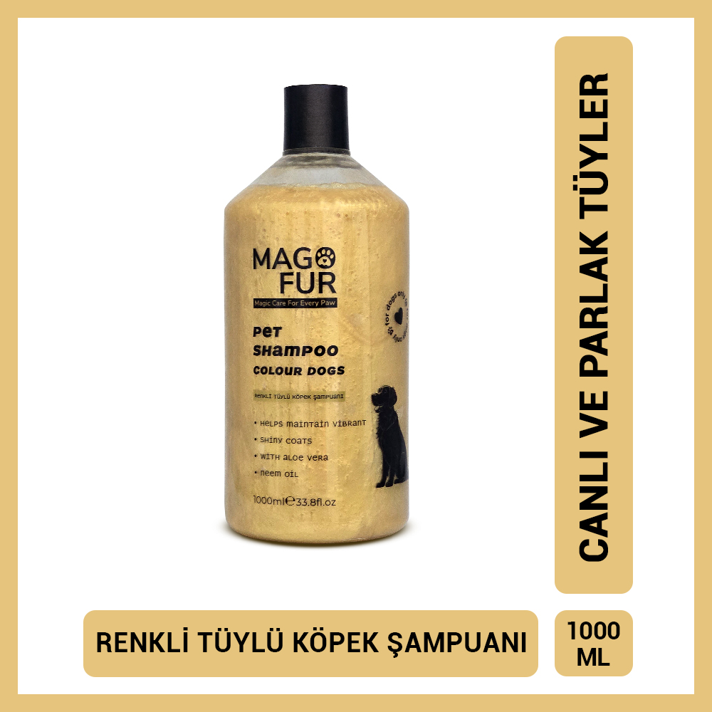 Mago Fur Renkli Tüylü Köpek Şampuanı 1000 ML