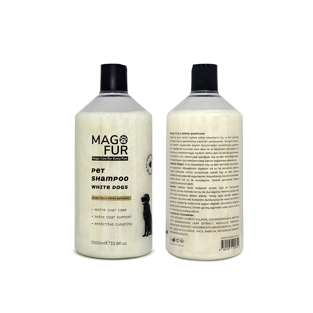 Mago Fur Beyaz Tüylü Köpek Şampuanı 1000 ML
