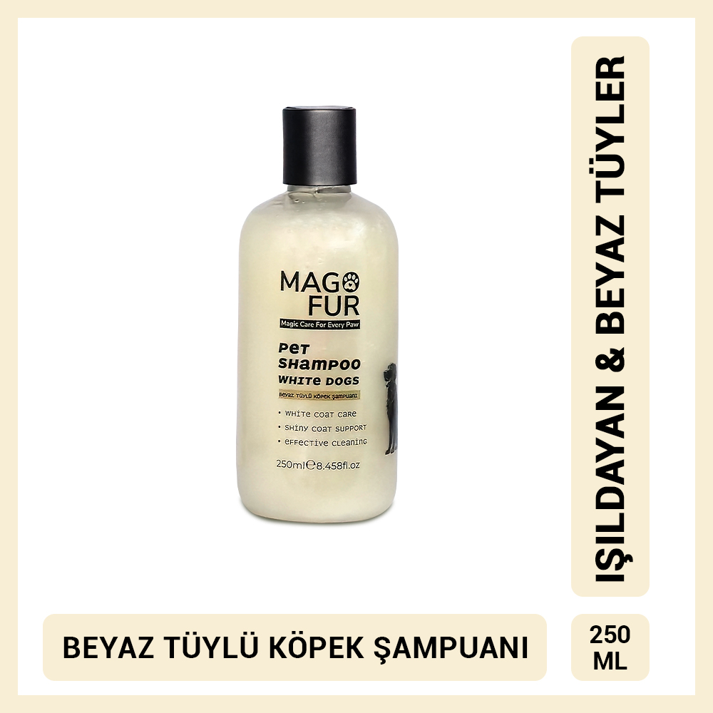 Mago Fur Beyaz Tüylü Köpek Şampuanı 250 ML