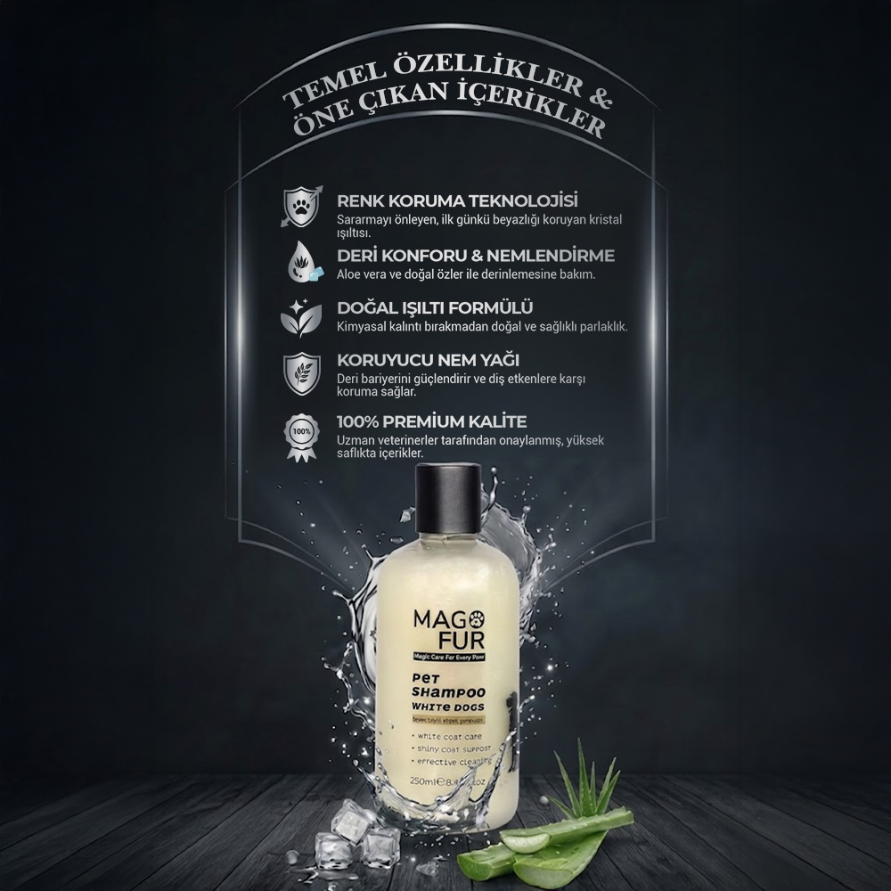 Mago Fur Beyaz Tüylü Köpek Şampuanı 250 ML