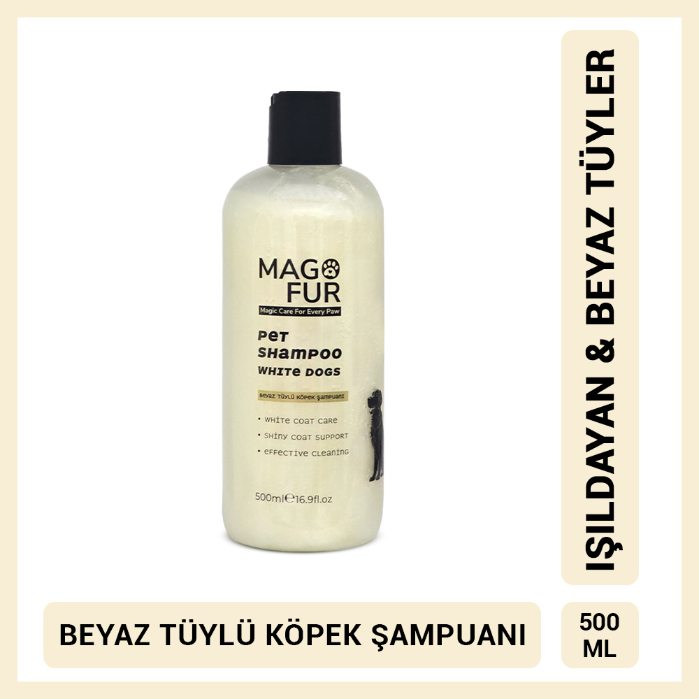 Mago Fur Beyaz Tüylü Köpek Şampuan 500 ML