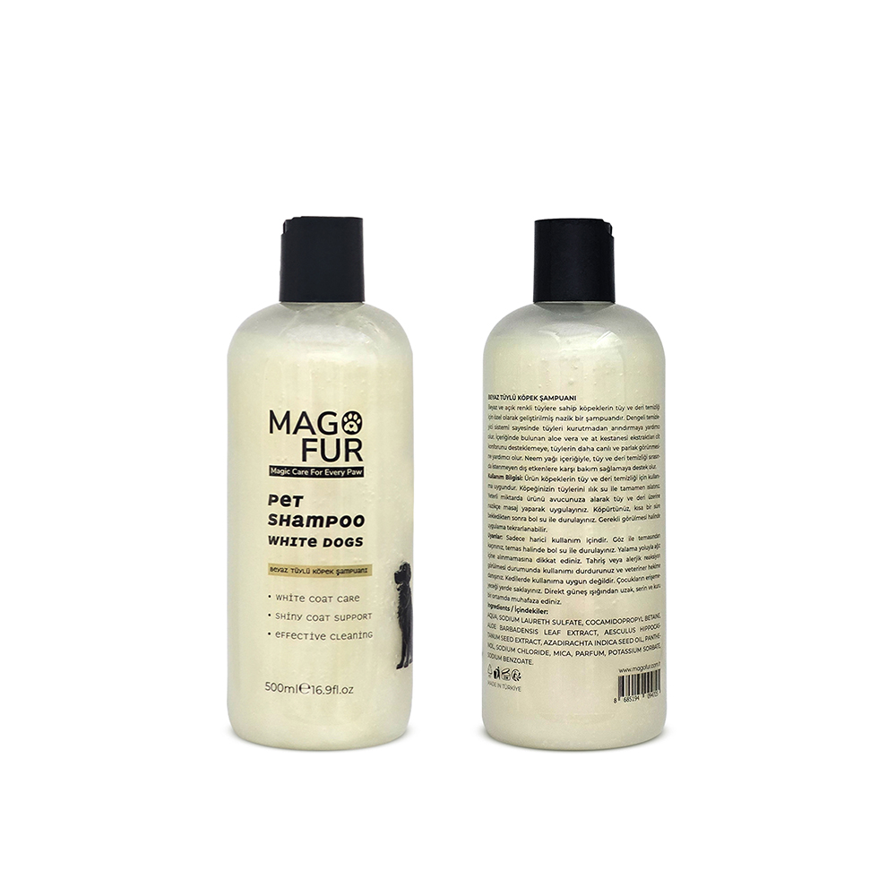 Mago Fur Beyaz Tüylü Köpek Şampuan 500 ML